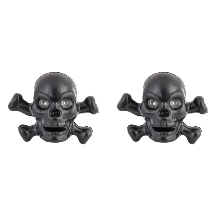 Trik Topz Bicycle Valve Caps Skull-X bones Black SKC-BK-2PK