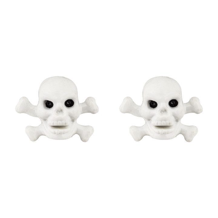 Trik Topz Bicycle Valve Caps Skull-X bones White SKC-WT-2PK
