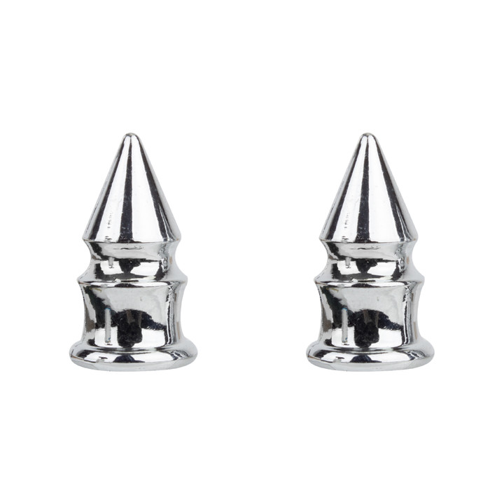 Trik Topz Bicycle Valve Caps Spikes Chrome SPC-CH-2PK