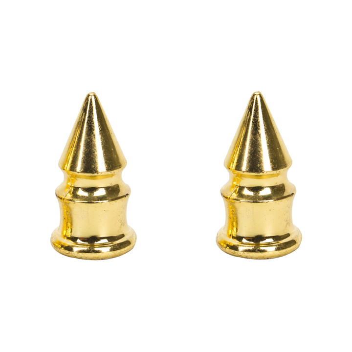 Trik Topz Bicycle Valve Caps Spikes Gold SPC-GD-2PK