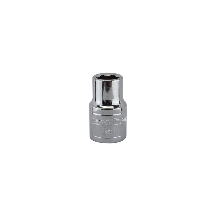 Park Tool 3/8" Chrome Vanadium Steel Socket - 9mm, Durable and Corrosion-Resistant 1659