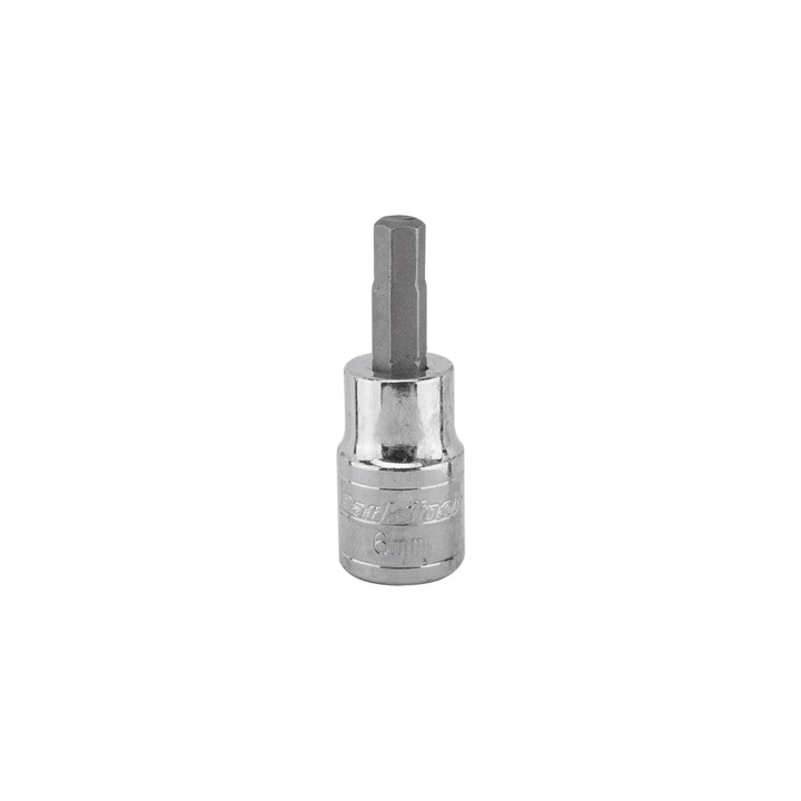 Park Tool 1666 6mm Chrome Vanadium Steel Hex Bit - 3/8" Drive, Long Reach 1666