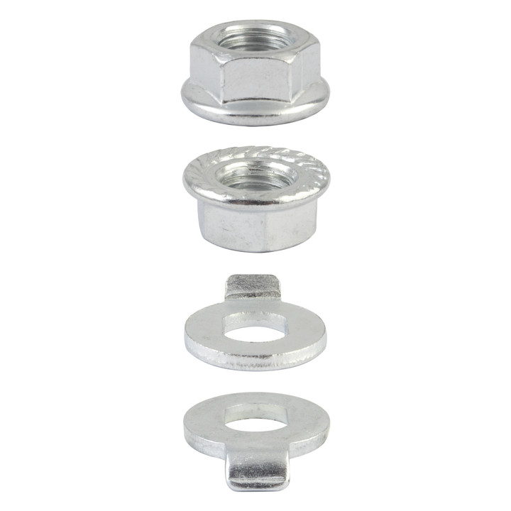 Sunlite M12x1.75mm eBike Axle Nut Non-Turn Washer - Durable, Flanged Design 372258