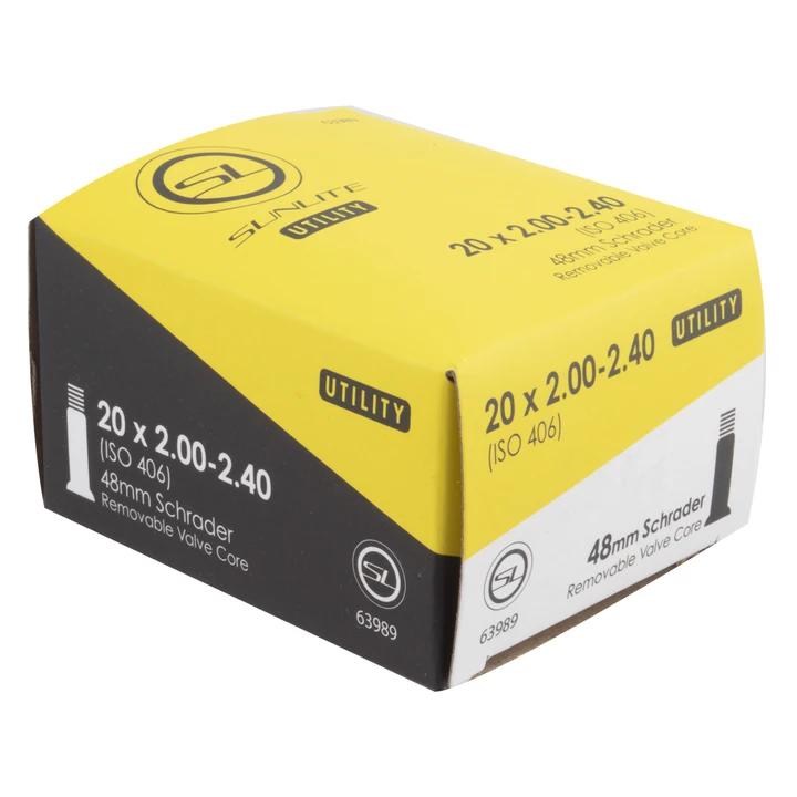 Sunlite Utili-T Standard Schrader Valve Tubes 20x2.00-2.40 Schrader 48mm 0d 63989