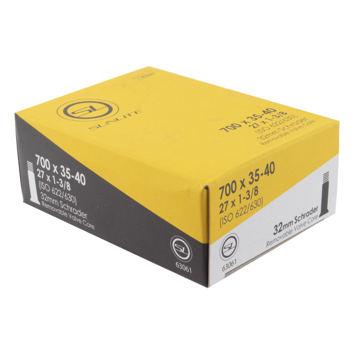 Sunlite Schrader Valve for 700x35-40 Bike Tires | Durable Rubber and Steel 63061