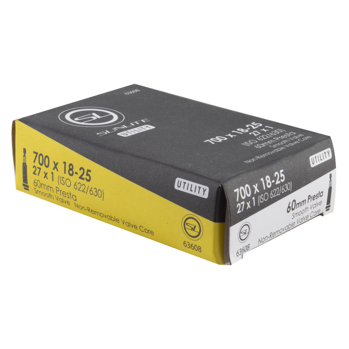 Sunlite Utili-T Standard Presta Valve Tubes 700x18-25 (27x1) PV 60mm 0d 63608