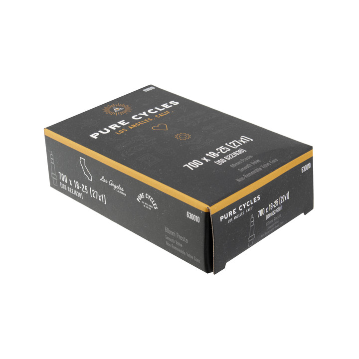 Pure Cycles 700x18-25 Presta Valve Bicycle Inner Tubes - Lightweight, Durable, for Road and Commuter Bikes 630010