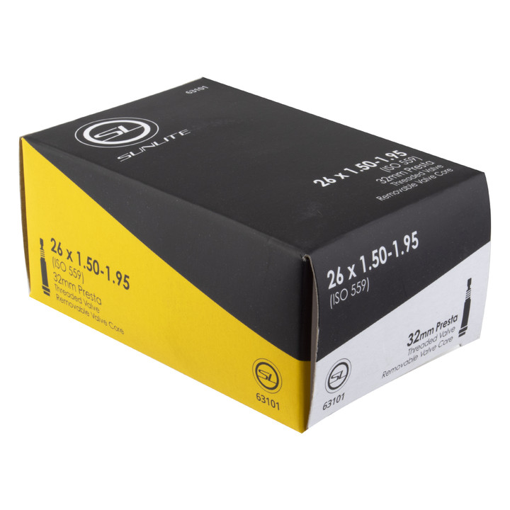 Sunlite Presta Valve 26x1.50-1.95, 32mm Threaded, High-Quality 63101