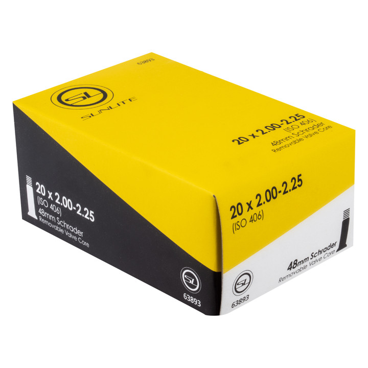 Sunlite Standard Schrader Valve 48mm for Bike Tubes 20x2.00-2.25 63893