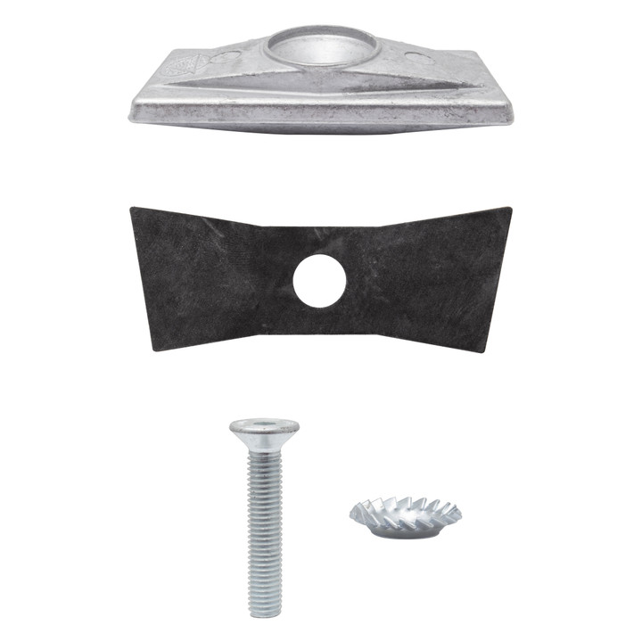 Hebie Silver Steel Center Kickstand Plate for Retrofits 0699 02