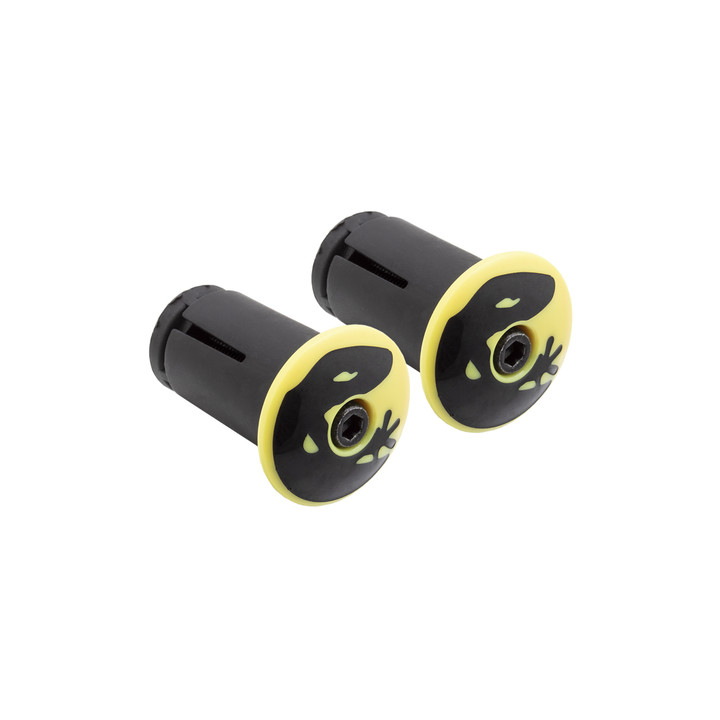 Lizard Skins DSP Bar Tape Plugs Neon Yellow - Lightweight, Durable, for Road and Cycling PLUGS182