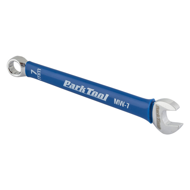 Park Tool MW-7 Metric Wrench 7mm Blue Chrome Plated Vandium Steel Vinyl Handle MW-7