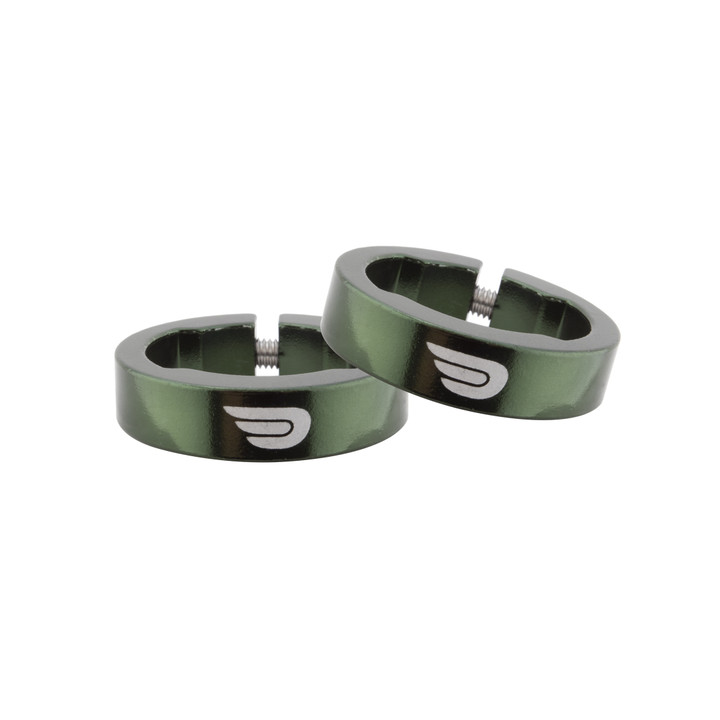 Pure Cycles Green Lock-On Lock Ring Set - Durable, Stylish Grippin Out Replacement Collars 310412
