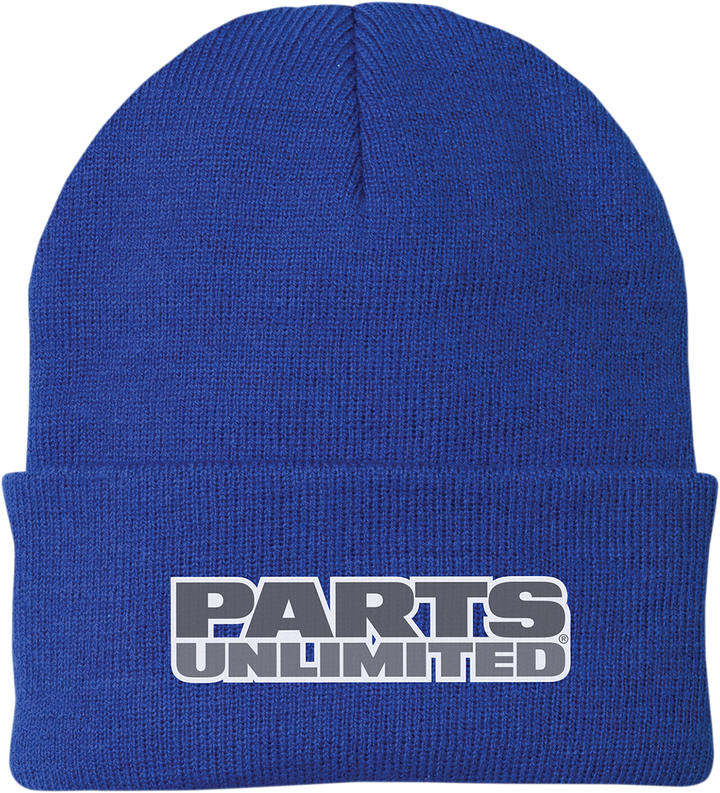 Throttle Threads Parts Unlimited Beanie - Fleece - Blue PSU30H90RBOR
