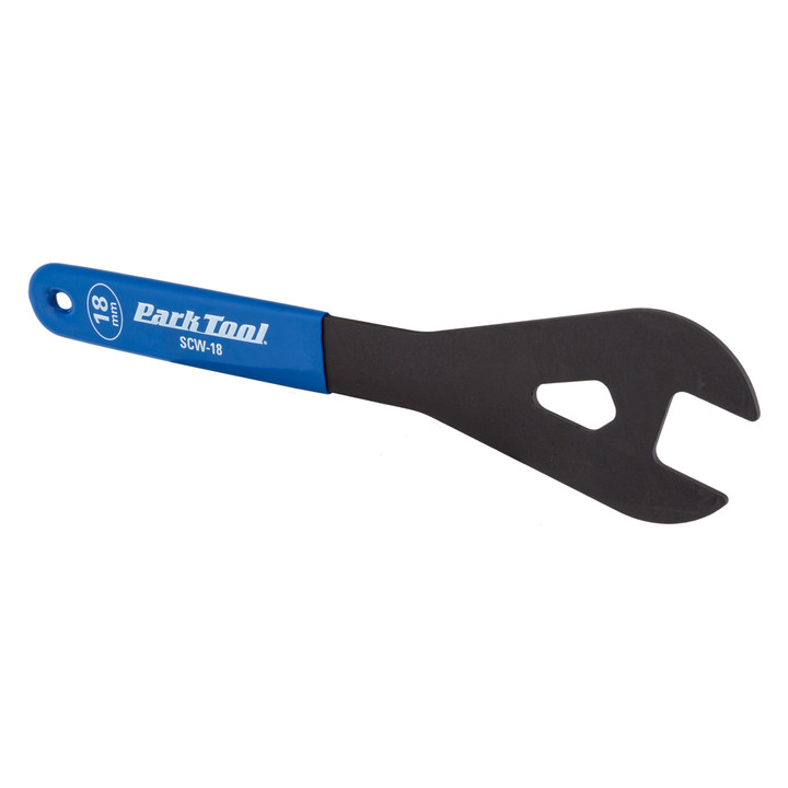 Park Tool SCW-18 Cone Wrench 18mm Vinyl Dupped Handle Y Head Phosphate Finish SCW-18