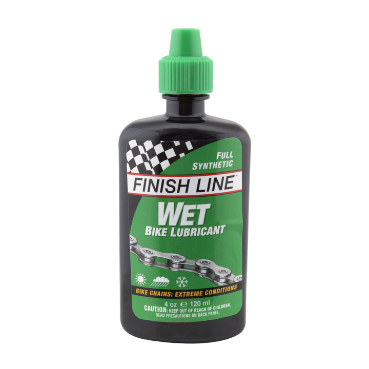 Finish Line Wet Bike Lubricant - 4 oz Water-Repelling Synthetic Drip Lube C00040101