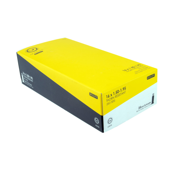 Sunlite Thorn-Resistant Schrader Valve Tubes 16x1.50-1.95, Puncture-Proof 63636