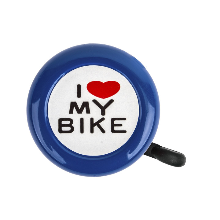 Sunlite "I Love My Bike" Blue Lever Bell Adjustable Mount 95652