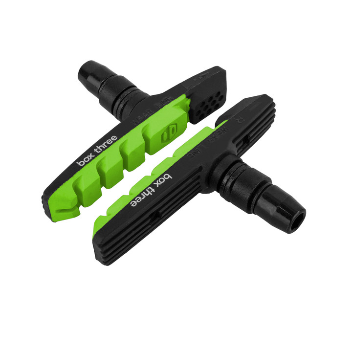Box Components Box Three Air Flow Brake Pads BOX 70mm 1 Pair Black/Green BX-BP17AIRB3-GR
