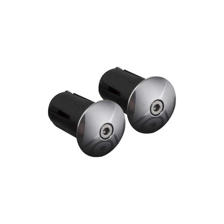 Origin8 Alloy Locking Bar End Plugs - Anodized Silver, Hex Bolt 32997