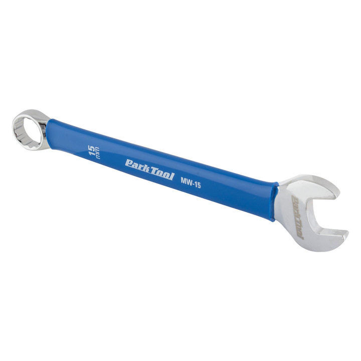 Park Tool MW-15 Metric Wrench 15mm Blue Chrome Plated Vandium Steel Vinyl Handle MW-15