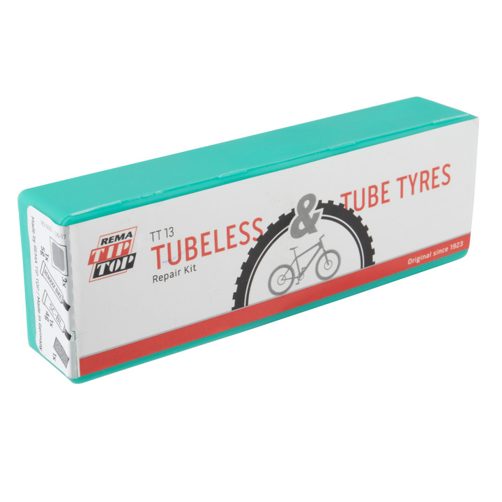 Rema TT13 Tubeless and Tube-Type Tire Repair Kit - Universal Patches and Cement 5060160