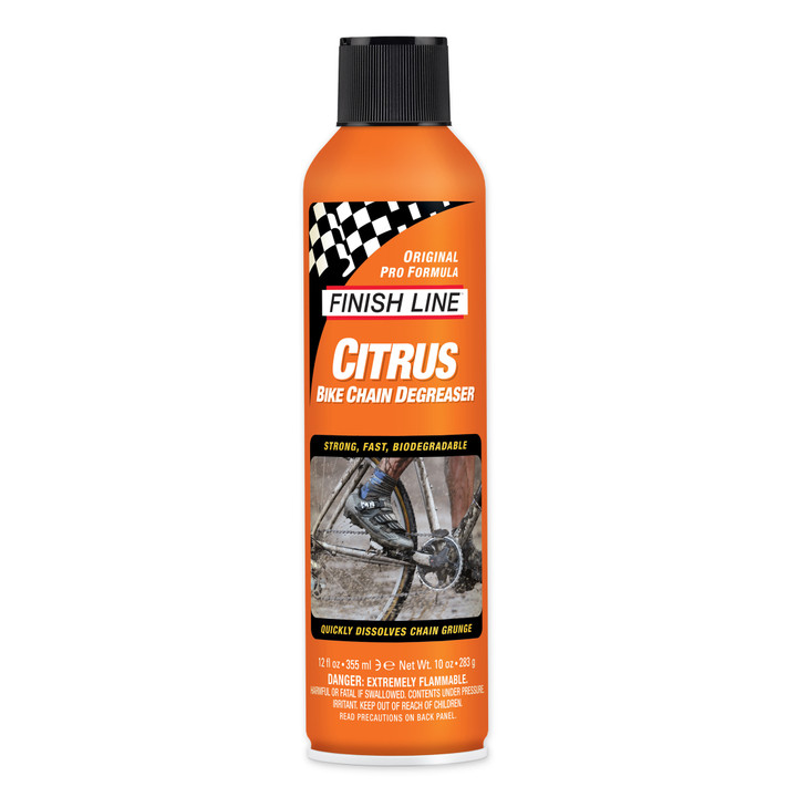 Finish Line Citrus Biodegradable Bike Degreaser | Aerosol 10 oz CD0120101