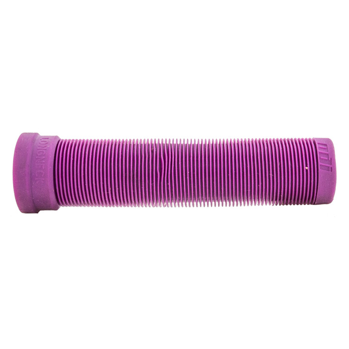 ODI Flangeless Longneck Purple Bike Grips Î“Ã‡Ã´ Soft Compound, Mushroom Rib Pattern, Comfortable, Lightweight, No Flange, Rubber Handlebar Grips F01SLPR