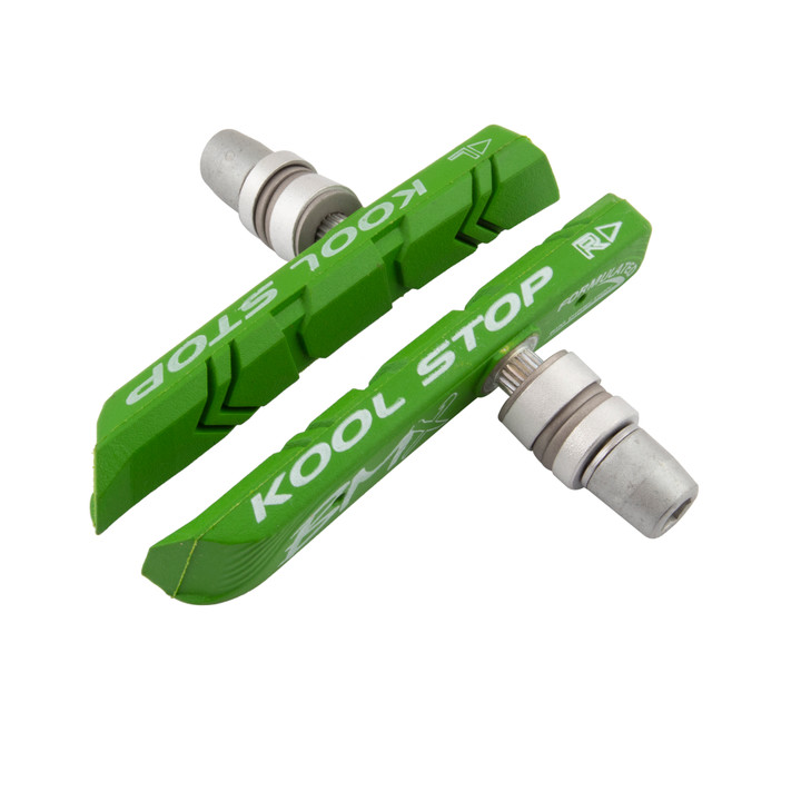 Koolstop BMX V-Brake Pads 78.5mm - Curved Design, Water Grooves KS-BMXLG