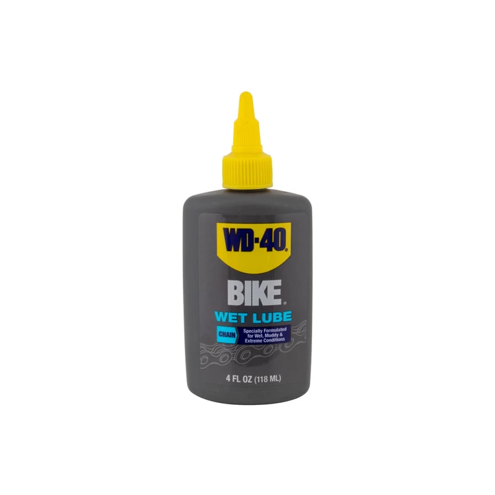 WD-40 Bike Wet Chain Lube 4oz - Waterproof, Friction-Reducing 39000