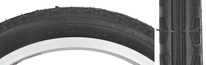 Sunlite 16x1.75 BMX Street Tire - Durable Wire Bead Shallow Tread 5912