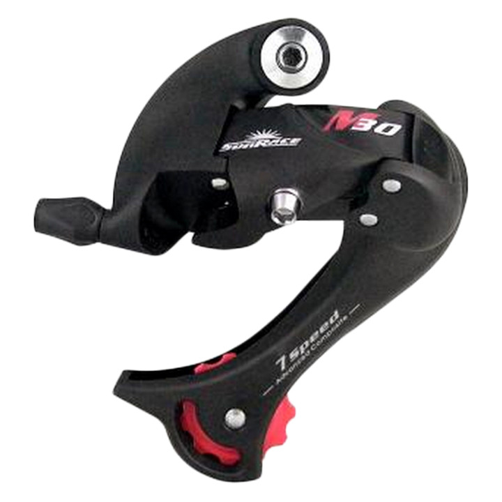 Sunrace RD-M37 7-Speed MTB Rear Derailleur - Polymer and Steel, Long Cage RDM37.LDB0.0S4.BX