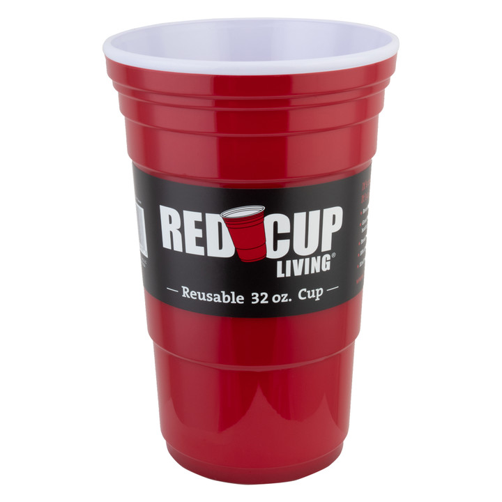 Red Cup Living 32oz Reusable Double Wall BPA-Free Plastic Cup 4036