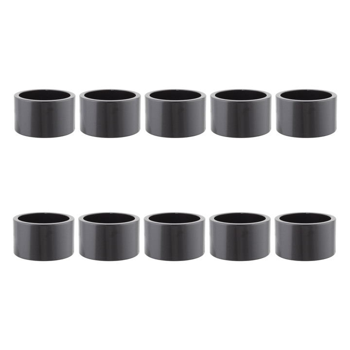 Origin8 Alloy Headset Spacers 1-1/8" x 20mm - Lightweight Aluminum, Black, Non-Keyed Design 35780