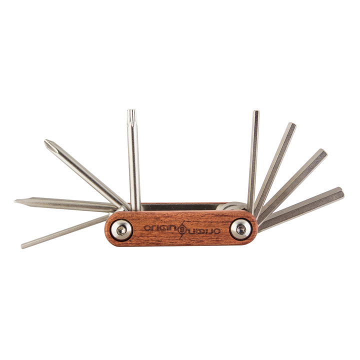 Origin8 8-in-1 Wood Handle Bike Multi Tool Hex, Screwdriver, T25 Torx 62243