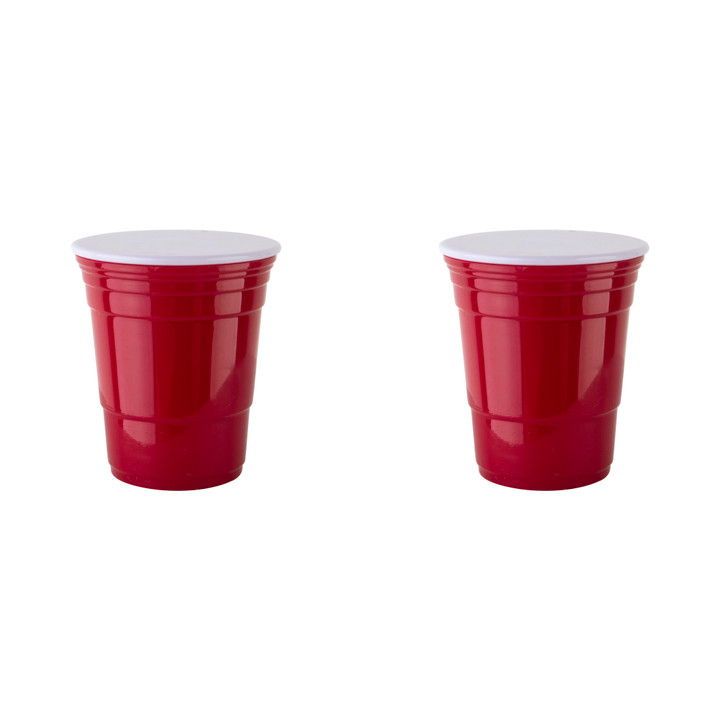 Red Cup Living Valve Caps - Durable ABS and Brass Seal for Bikes and Vehicles 4999