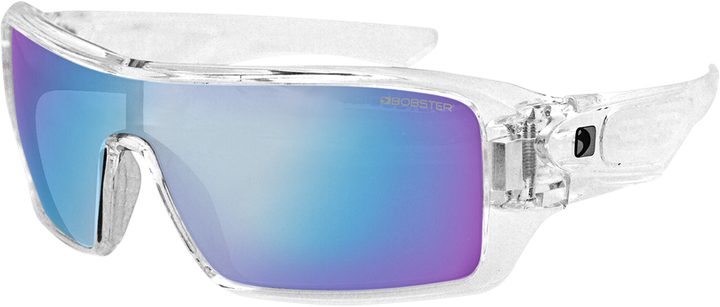 Bobster Paragon Sunglasses - Gloss White - Smoke Cyan Mirror Lens EPAR002