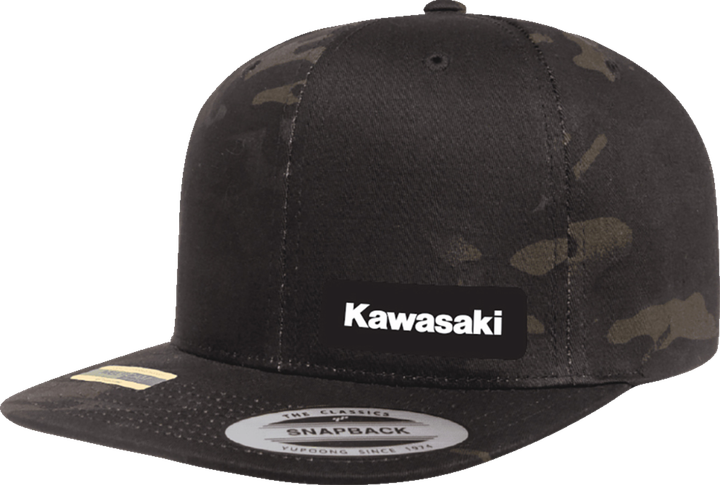Factory Effex Kawasaki Snapback Hat - Camo Black 27-86104