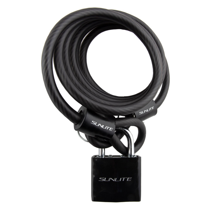 Sunlite Key Lock and Cable Key 8mm 6`/183cm Blk 3927