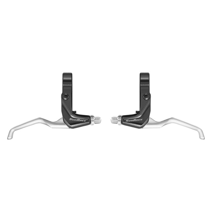 Sunrace BL-M400 Aluminum V-Brake and Disc Brake Levers - Silver/Black Pair BLM400.PNN0.AS0.HP