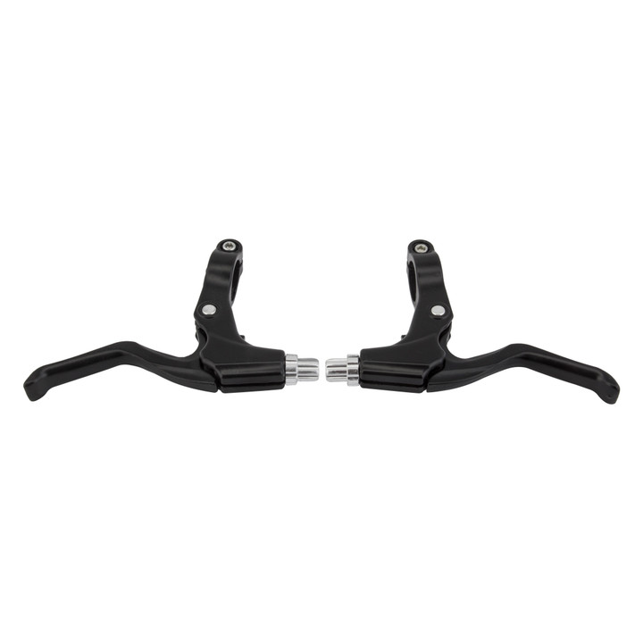 Clarks 2B11 V-Brake Levers Black Pair Hinged Clamp and Cable Adjusters CLK-2B11