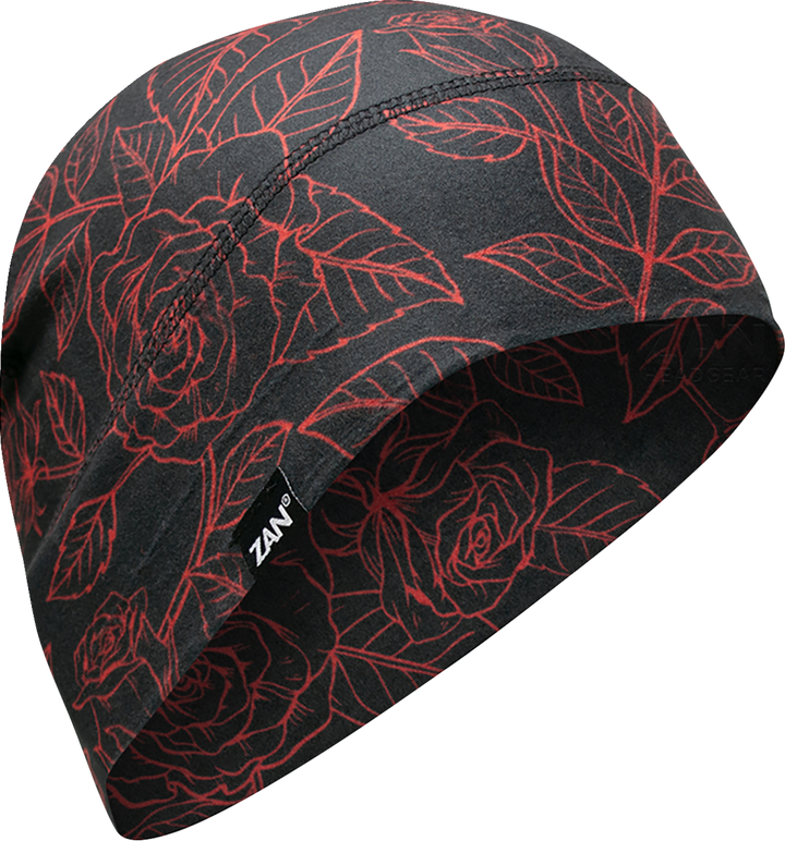 Zan Headgear Sportflex Beanie - Red/Black Roses WHLL206