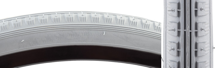 Sunlite 26"x1-3/8 Clincher Wire Wheelchair Tire - Reflective Gy/Gry 59368