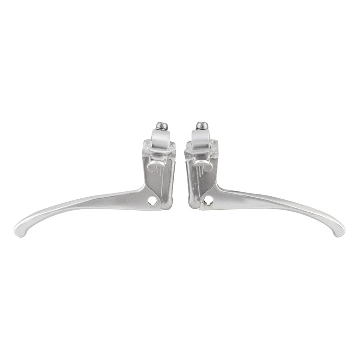 Sunlite Alloy Touring Bike Brake Levers - Forged Aluminum, 3-Finger Silver Pair 120257