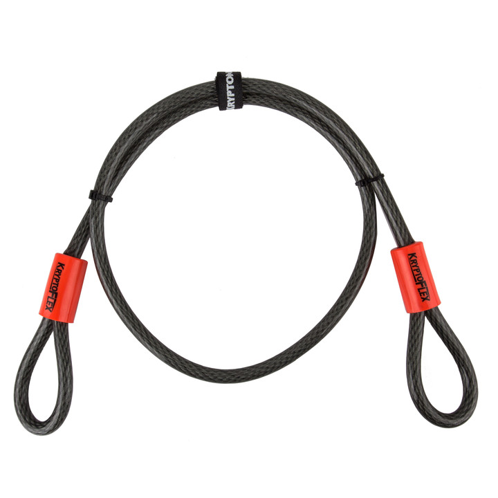 Kryptonite KryptoFlex Cable 1004 4 ' x 10 mm Thick Braided Steel Cable W/ Loops 210818