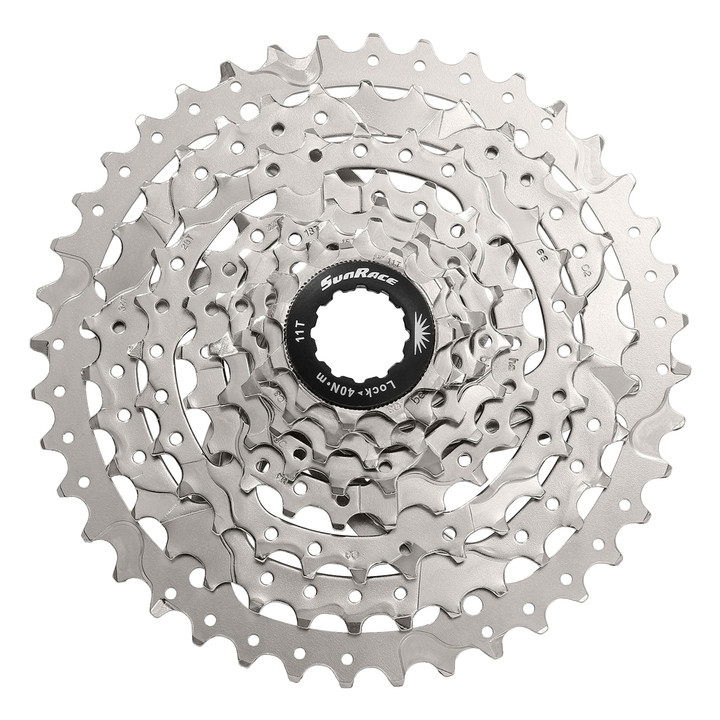 Sunrace CSM680 11-40T 8-Speed MTB Cassette Steel Cogs and Wide Range CSM680.8AX0.NS0.BX