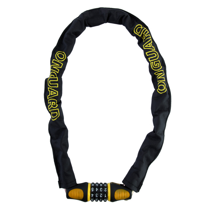 Onguard 76cm Steel Chain Lock Combo and Titanium Reinforced Links 8122