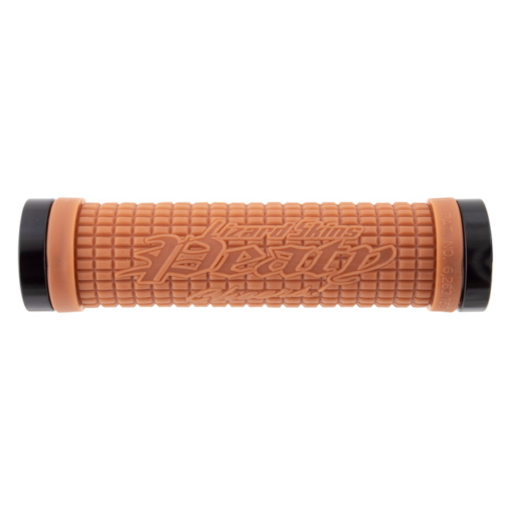 Lizard Skins Peaty Lock On Grips - Thinner Profile, Anti-Slip Black Clamps LOPDS650