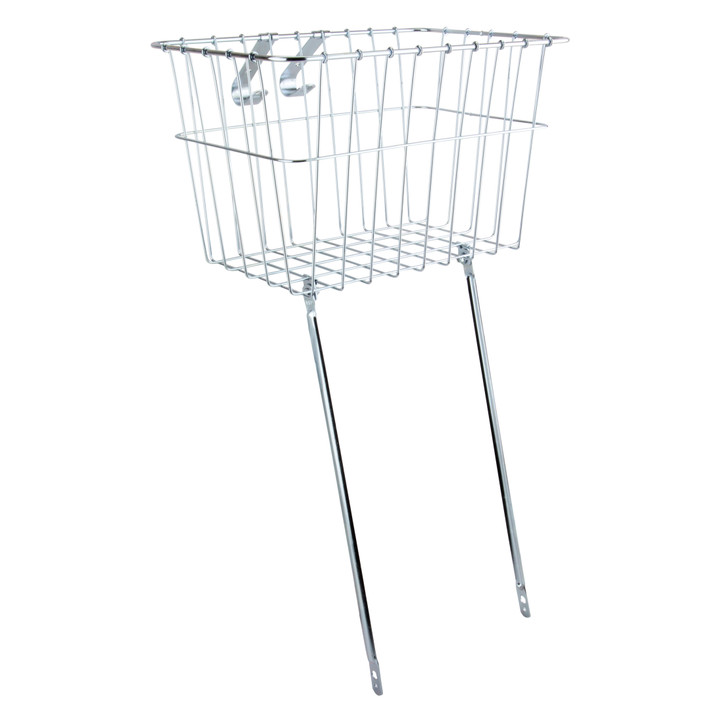 Wald #135 Steel Front Bicycle Basket - Powder-Coated UCP Steel, 14.5x9.5x9 135