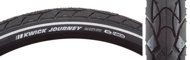 Kenda Kwick Journey Sport 20x1.35 Tire Reflective Sidewall, Puncture Protection and E-Bike Rated 212964